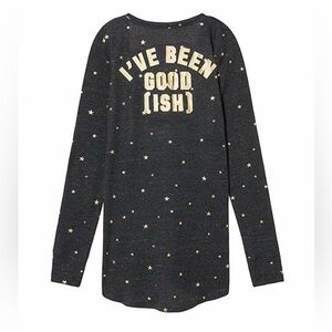 Victoria’s Secret PINK “ I’ve been goodish”playful cheeky holiday sleep shirt L